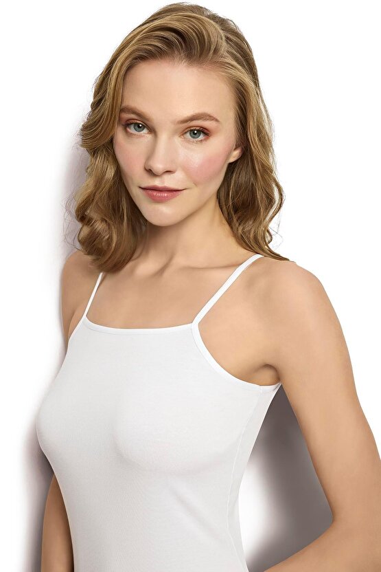 Kadın Modal Pamuklu Nefes Alan Kumaş İp Askılı Atlet 1 Adet