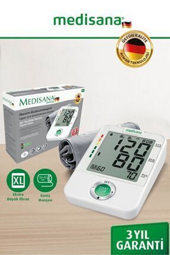 Ekranlı ve Geniş Manşonlu Üst Koldan Ölçer Dijital Tansiyon AletiAlman Tasarım Geniş