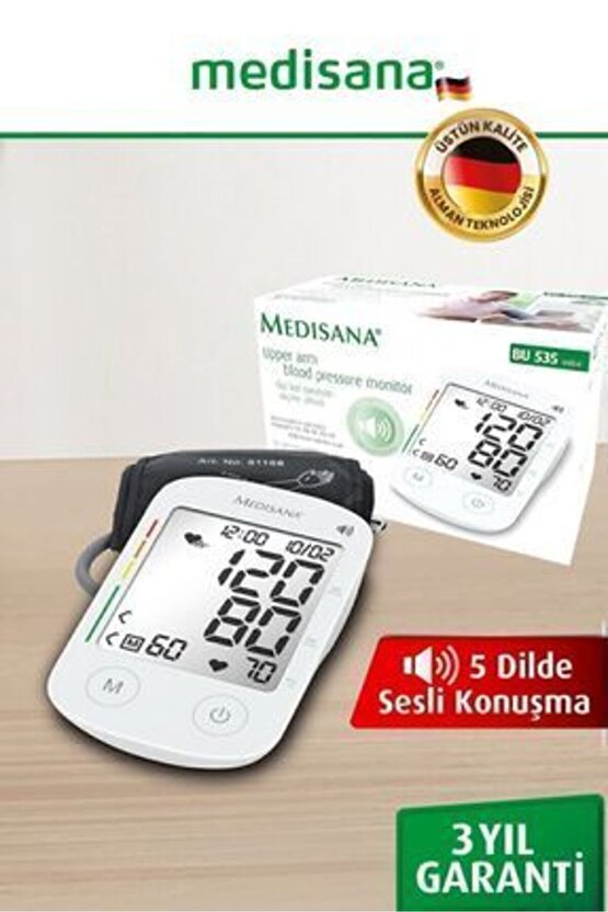 Arapça Ingilizce Almanca Rusça Konuşan Kol Tipi Dijital Tansiyon AletiGeniş Ekran Türkçe