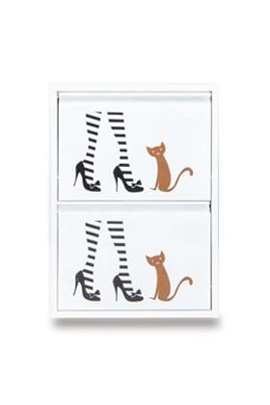 2’li Metal Ayakkabılık (Beyaz-Çizme) | Dar Alanlar İçin Akıllı Çözüm