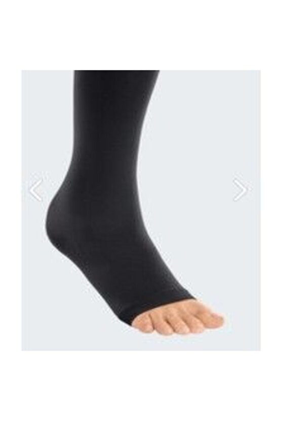 Duomed Ccl2 Diz Altı Burnu Açık Siyah Renk Çorabı