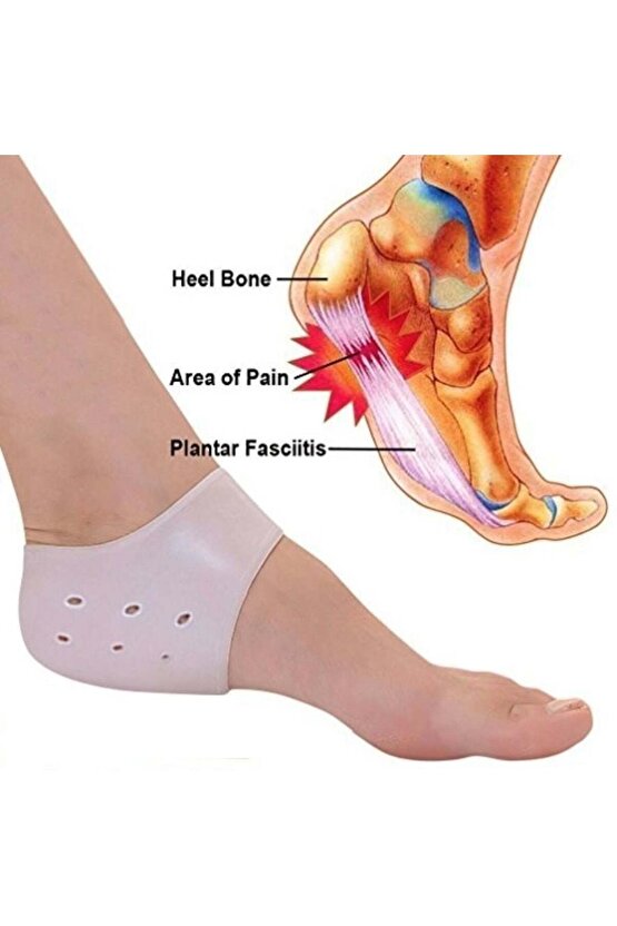 Silikon Koruyucu Ayak Bileği Jel Desteği Plantar Fasiit Topuk Dikeni