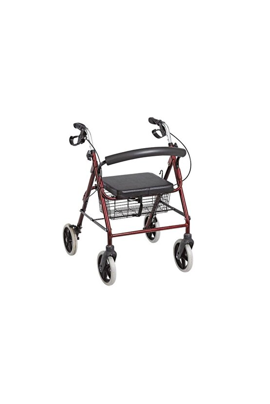 P580 Ekonomik Rollatör Fren Sistemi Oturaklı Sepetli