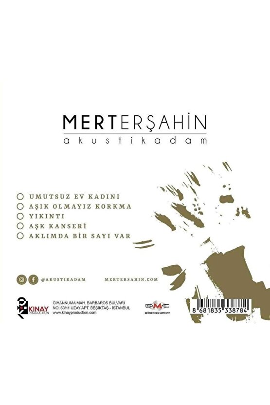 DMC - Mert Erşahin ( Akustik Adam ) CD Ambalajında