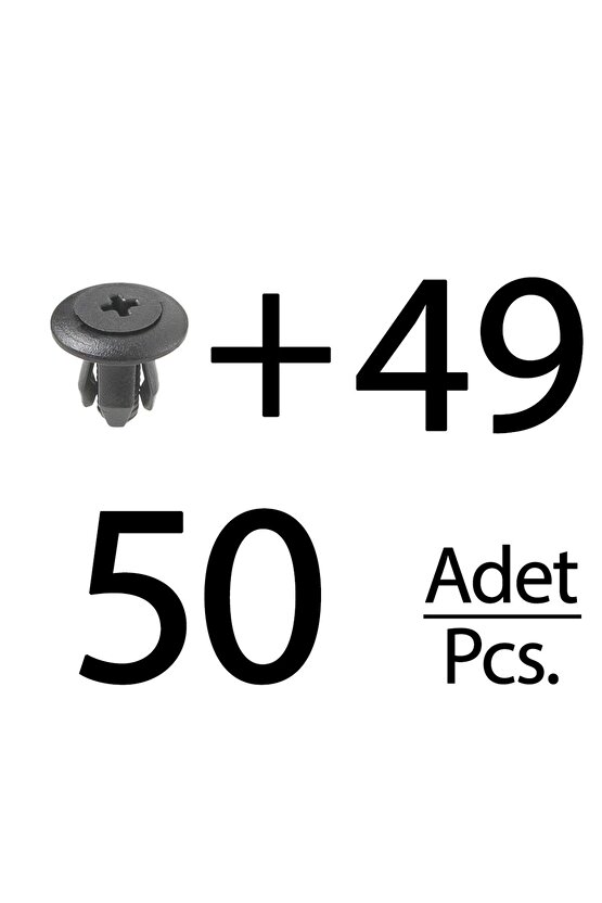 Ford, Mazda, Kia, Honda için Davlumbaz Klips- 50li