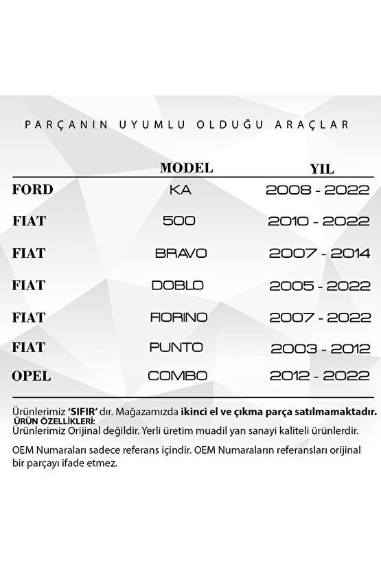 Fiat Doblo,fiorino,ford Ka, Opel Combo Için Bijon Civatası