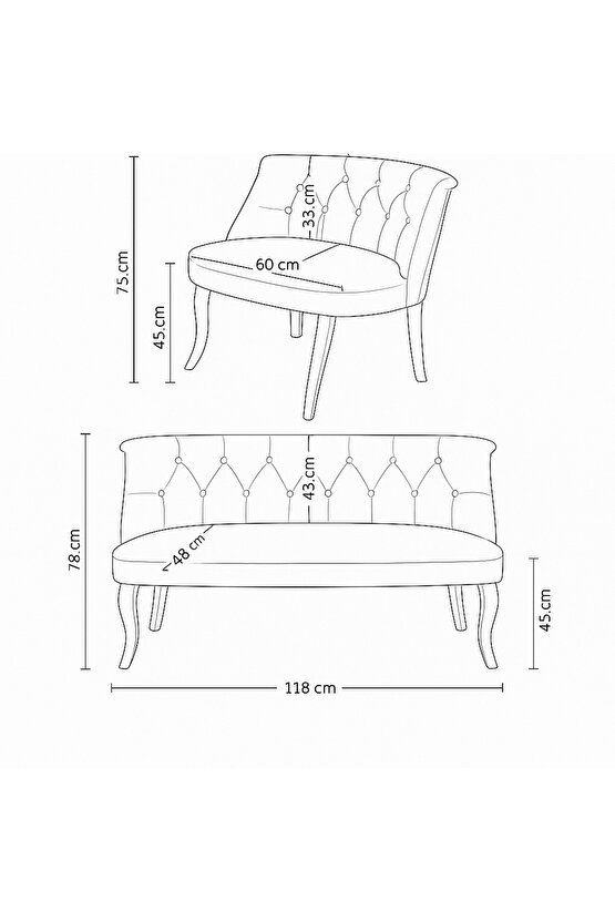 Kutay Çay Seti Koltuk Takımı - Galatasaray Taraftarlarına Özel