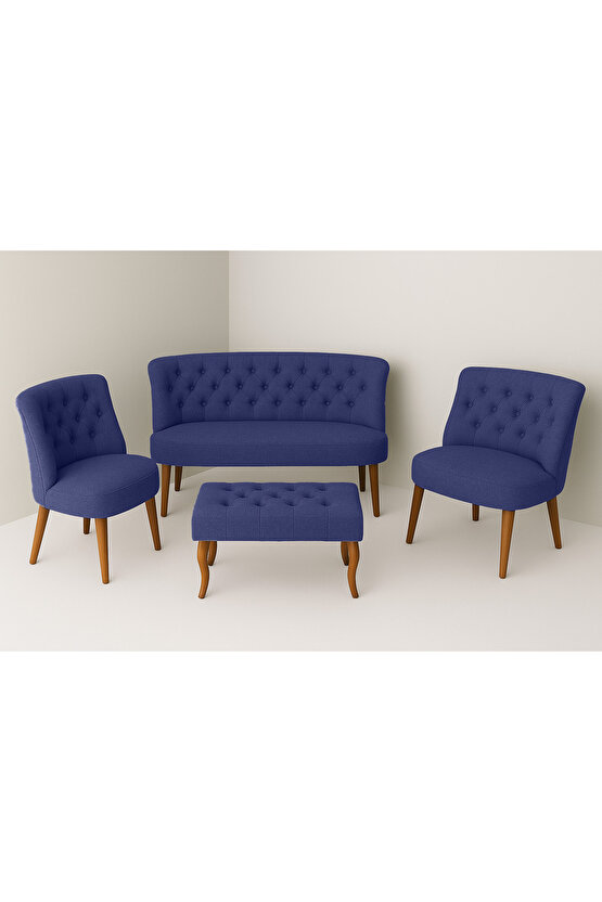 Kutay Çay Seti Koltuk Takımı - Keten Kumaş