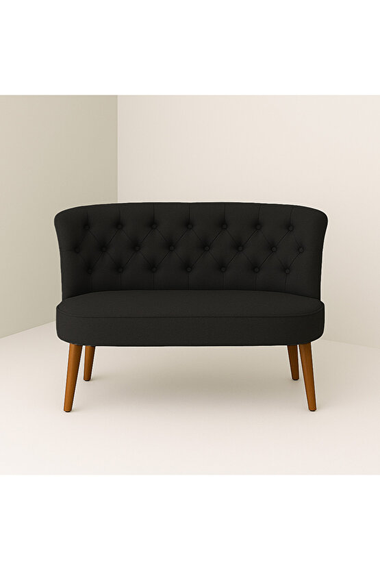 İkili Koltuk Siyah - Çay Seti Koltuk