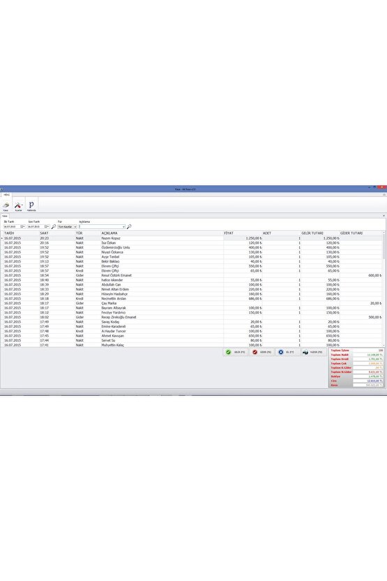 Kasa Defteri Programı (BİLGİSAYARA ÖZEL LİSANS)
