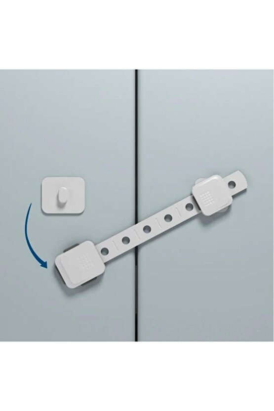 Play Safe Diamond Çok Fonksiyonlu Ayarlanabilir Uzun Güvenlik Kilidi Beyaz