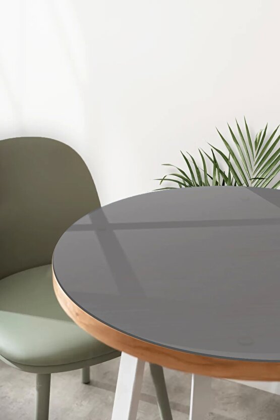 Masa Camı | Ekvator | Füme Cam | 90 Çap