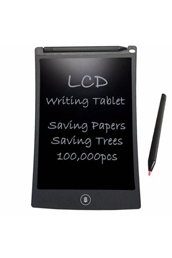 Writing Tablet Lcd 8.5 Inç Dijital Kalemli Çizim Yazı Tahtası Grafik Not Yazma Eğitim Tableti(siyah)