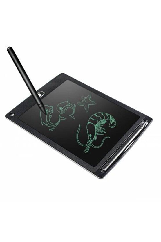 Writing Tablet Lcd 8.5 Inç Dijital Kalemli Çizim Yazı Tahtası Grafik Not Yazma Eğitim Tableti(siyah)