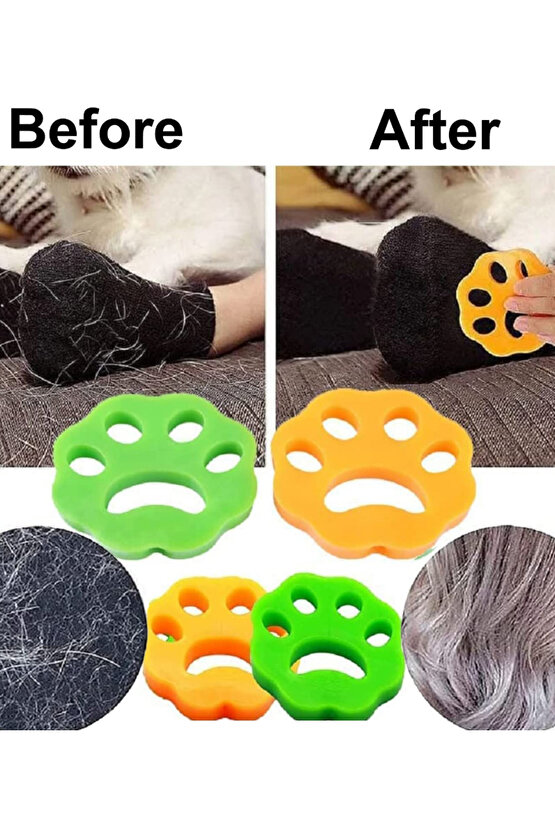 QASUL Pati Tasarımlı Yıkanabilir Çok Amaçlı Yıkanabilir Tüy Toz Toplayıcı 4 ADET