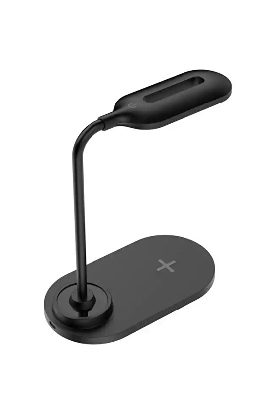 AKSESUARCEP Kablosuz Şarj Cihazlı  Dokunmatik Kontrollü Esnek Deve Boynu Kısılabilir Masa Lambası