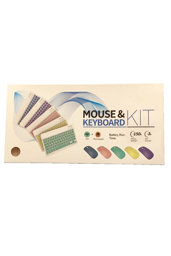 KABLOSUZ KLAVYE MOUSE SET TABLET LAPTOP OKUL VEYA OYUNCU İÇİN
