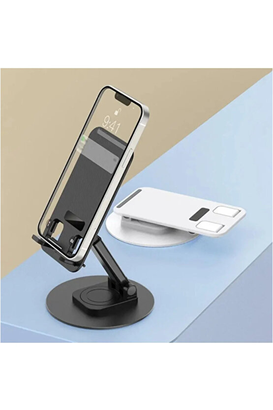 QASUL Yüksek Kaliteli Katlanabilir 360 Dönebilen Ayarlanabilir Telefon Tutucu Tablet Standı