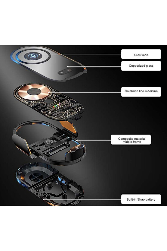 Kablosuz Şarj Araba için Manyetik Elektrikli Telefon Tutacağı Şık Görünümlü Işıklı