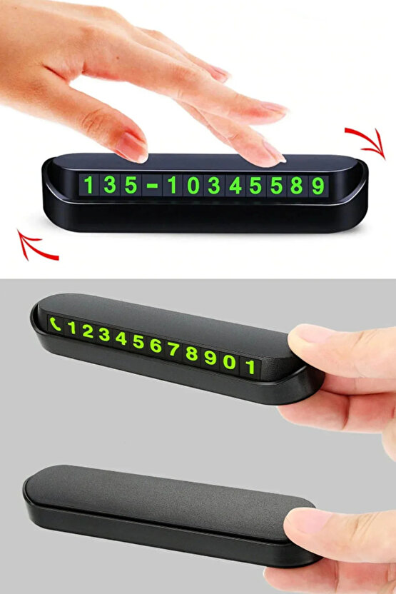 QASUL Oto Parkmatik Numaratik Tüm Arabalara Uygun Cam Önü Telefon Numarası