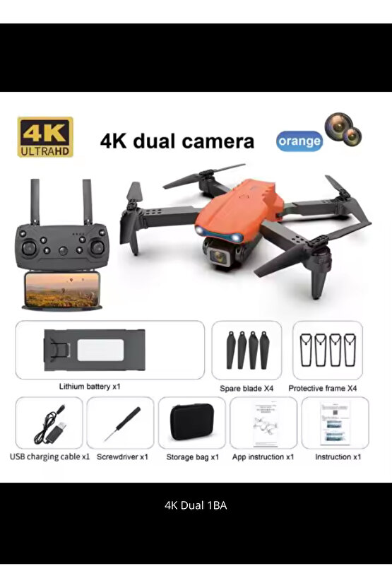 Engel Sensörlü Fpv Android Ios Uyumlu Katlanabilir Taşıma Çantalı Kameralı Drone (2 Bataryalı Set)