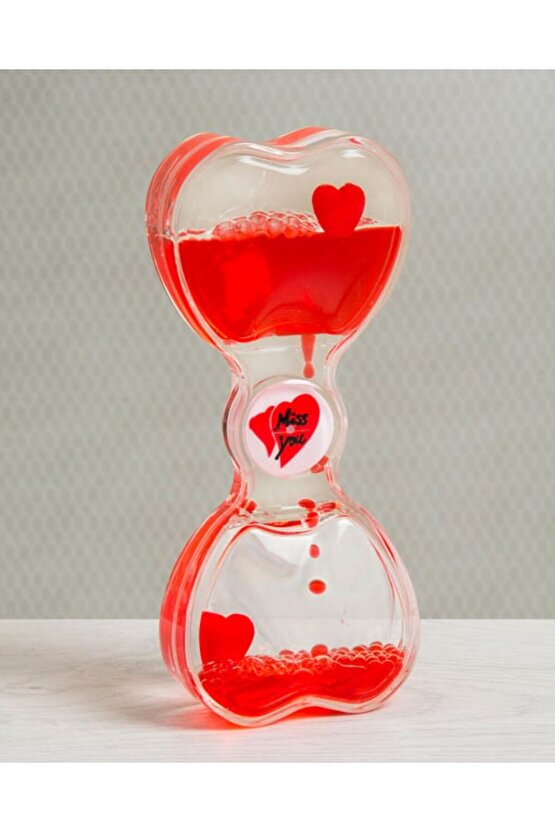 SULU KUM SAATİ KALP MODELİ DEKORATİF EŞYA VE HEDİYELİK OBJE ÖZEL TASARIM ÜRÜN