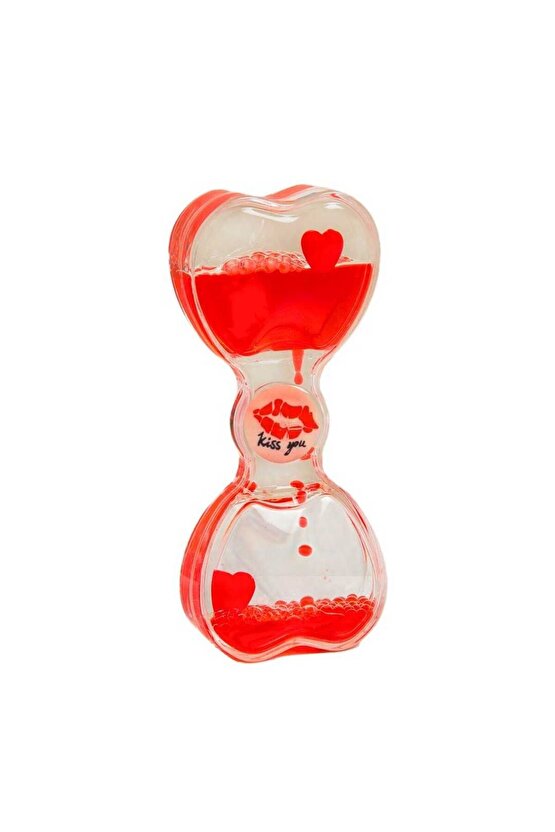 SULU KUM SAATİ KALP MODELİ DEKORATİF EŞYA VE HEDİYELİK OBJE ÖZEL TASARIM ÜRÜN