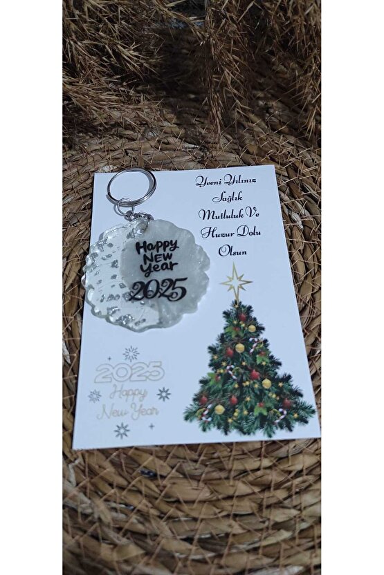 Yılbaşı Hediyelik-yeniyıl Hediyelik- Özel Baskılı Epoksi Anahtarlık 4 Adet Yılbaşı Özel
