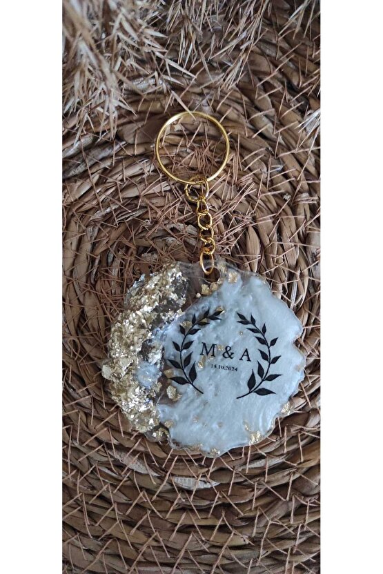 Epoksi Anahtarlık 15 Adet Söz Nişan Kına Nikah Özel Gün