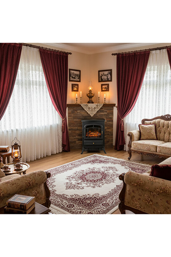 Elektrikli Şömine Siyah 1850 W Metal Kasa, Fanlı şömine, Şömine Soba