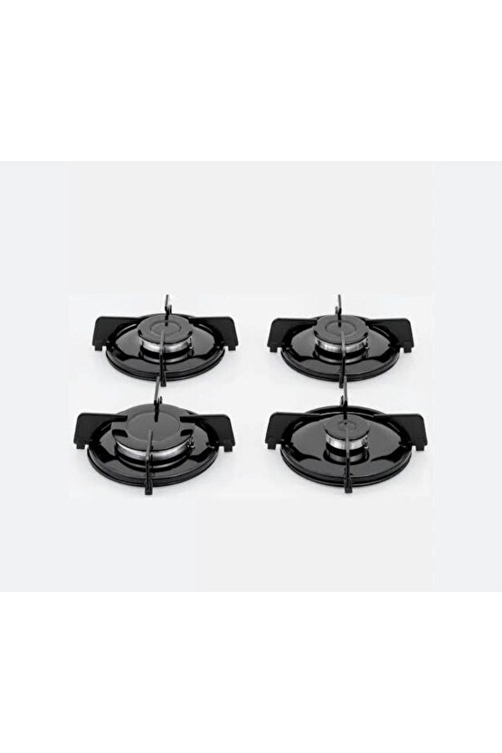 SİMFER T3031 Siyah 4 Gözü Gazlı Set Üstü Cam Ocağın markasına Uyumlu Izgara Takımı ve Bek Takımı