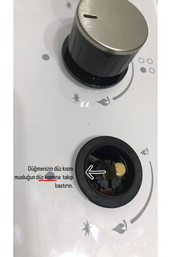 KUMTEL ANKASTRE SET ÜSTÜ PASLANMAZ KROM YAYLI OCAK DÜĞMESİ 4 ADET