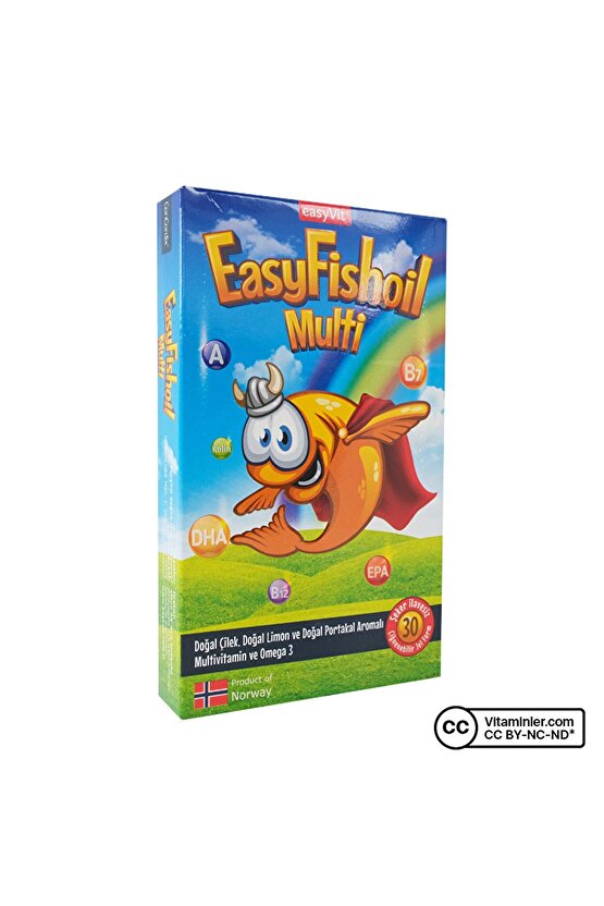 Easyfishoil Multi Omega 3 30 Çiğnenebilir Form Karışık Meyve