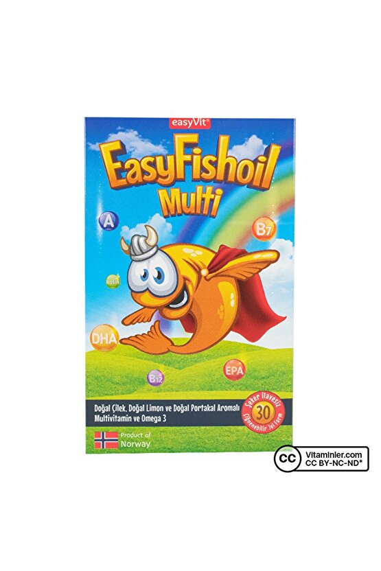 Easyfishoil Multi Omega 3 30 Çiğnenebilir Form Karışık Meyve