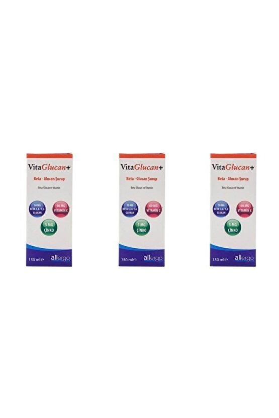 Vitaglucan Betaglucan Şurup 150 ml 3 Adet