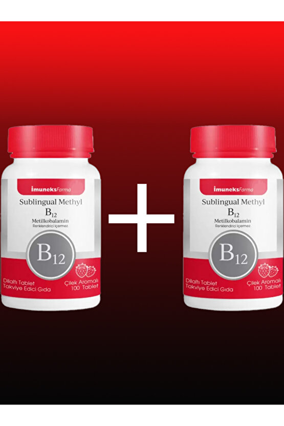 İmuneks Sublingual Methyl B12 100 Tablet X2