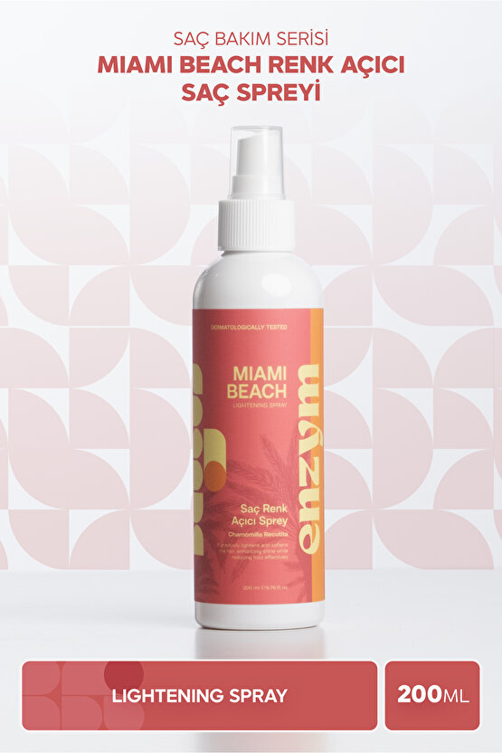 Miami Beach Renk Açıcı Saç Sprey 200 ml (Papatya Suyu)