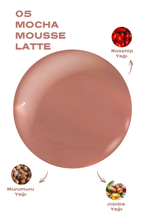 Sweet Kiss Lip Oil Gloss No:05 Dudak Parlatıcı Yağ Fındık, Gül & Jojoba Yağlı 4,7 ml