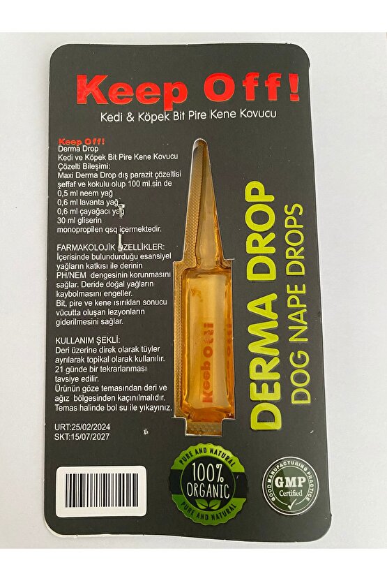 ARASPOLO KEEP OF KEDİ KÖPEK BİT PİRE KENE SAVAR DERİ BAKIM ÜRÜNÜ