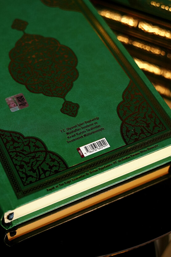 Kuran | Yeşil Ciltli Yaldızlı Hediyelik Kuranı Kerim | Orta Boy Lüks Kuranı Kerim