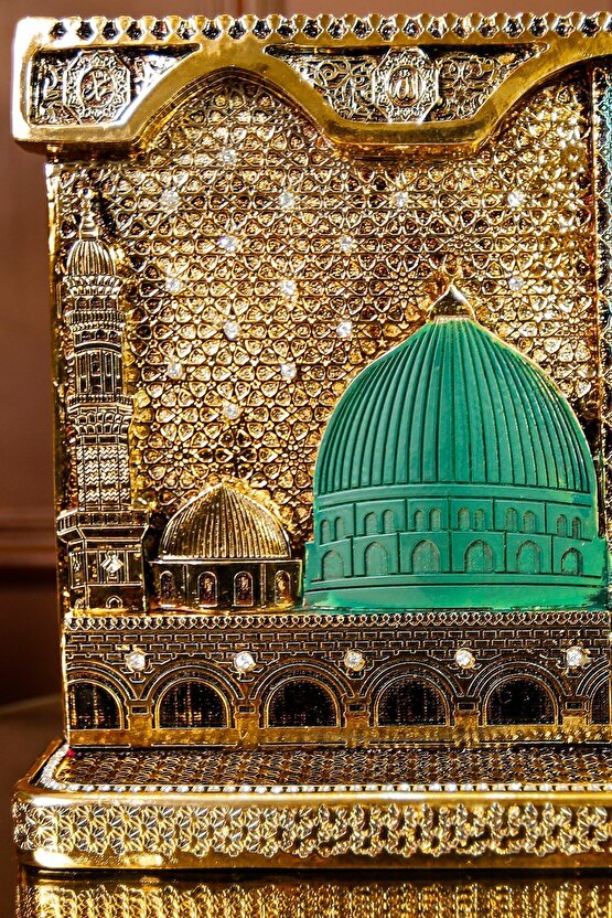 KABE VE MESCİDİ NEBEVİ KOMPOZİSYON DİNİ İSLAMİ BİBLO AKSESUAR HEDİYELİK DEKORATİF OBJE SÜS