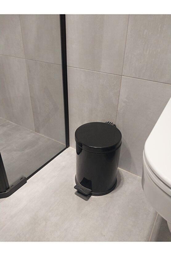 BELİNZA ÇÖP KOVASI PEDALLI SİYAH 5 LT