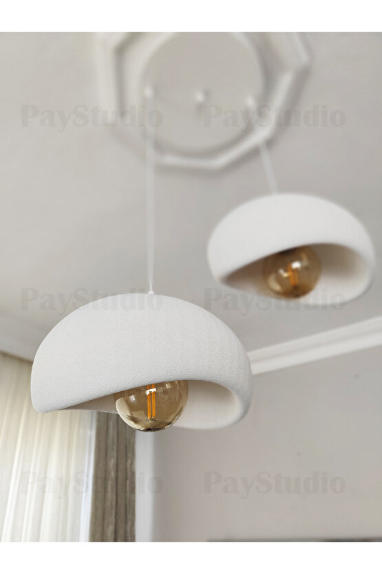 Beton Görünüm 2 Li Sarkıt Avize Bohem Modern Rustik (E27 Ampul Hediyedir.)