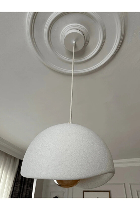 Beton Görünümlü İskandinav &Bohem Tekli Avize (plastik)