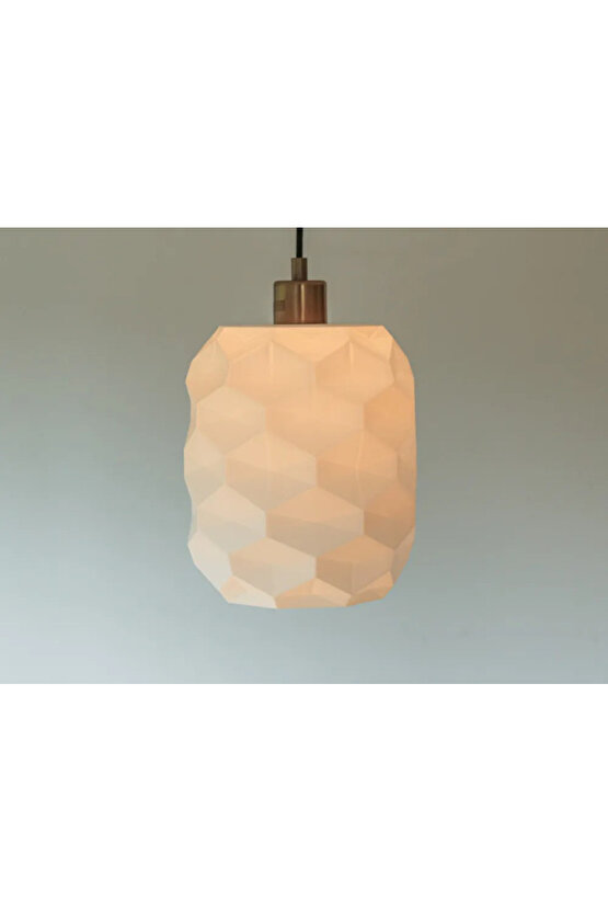 Lunex Tekli Geometrik Şekilli Plastik Avize Salon, Mutfak, Hol İçin Uygun