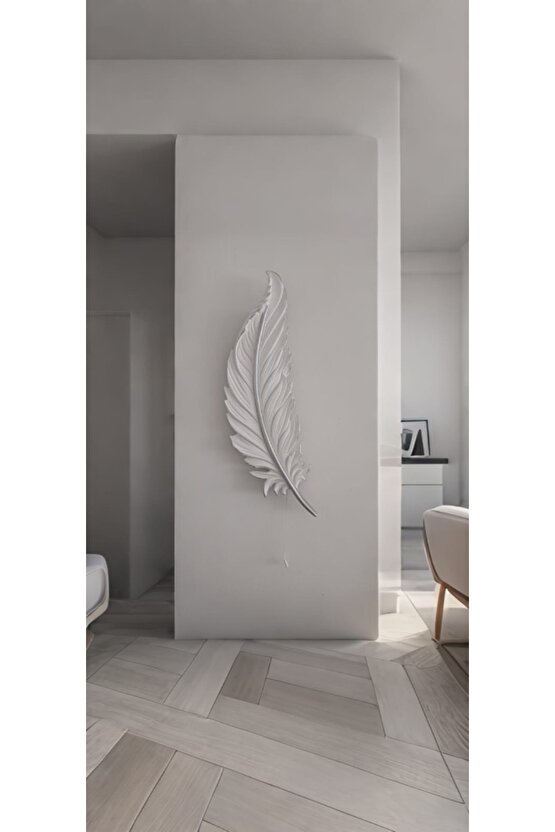 Tüy Aplik Led’li Pilli, Dekoratif Amaçlı Duvar Aydınlatma Süsü , 60 cm x 18 cm