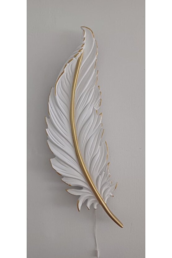 Tüy Aplik Led’li Pilli, Dekoratif Amaçlı Aydınlatma Süsü , 60 cm x 18 cm