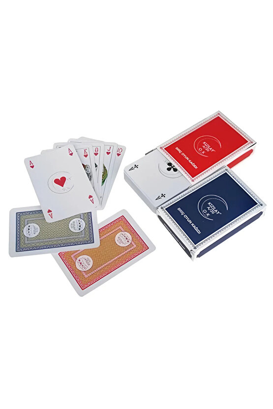 Büyük Plastik Okey Takımı & İskambil Oyun Kağıdı Aile ve Arkadaşlarla Eğlenceli Oyunlar