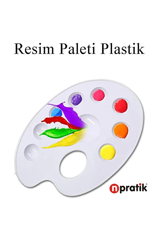 Büyük Boy Resim Paleti Godeli 30 Cm-Ressam Paleti Boyama Paleti Akrilik Boya Guaj Boya Sulu Boya