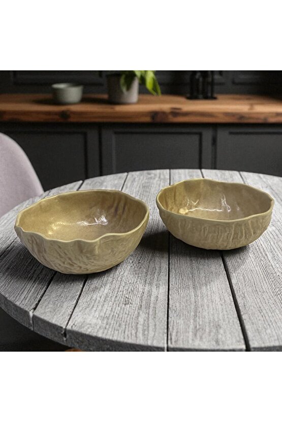 Wood 14cm Porselen Çukur Kase